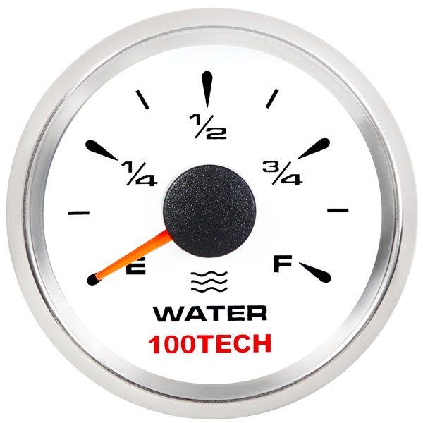 100TECH Boat Water Gauge 5 Selectable Signals Stepper Motor 9-32V Marine Yacht RV Water Tank Gauge Fresh Water Level Aftermarket