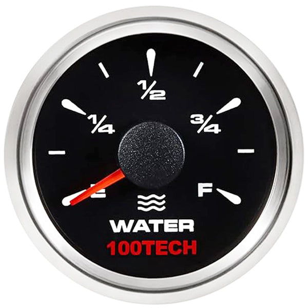 100TECH Universal Water Gauge 5 Selectable Signals IP67 Plug Play 240° Sweep Boat RV Truck Water Level Gauge Marine Indicator