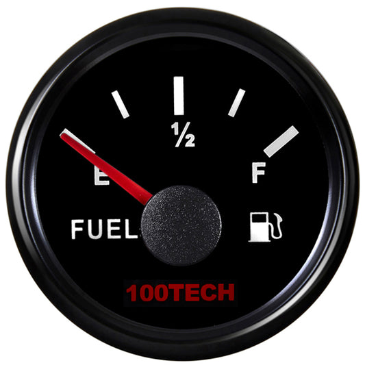 100TECH Marine Gas Fuel Gauge for Boat Fuel Level Gauge for Car Truck Vehicle Diesel Aftermarket Gauge for Truck Vehicle SUV Automotive Replacement Fuel Level Gauge with Backlight 240-33 ohm
