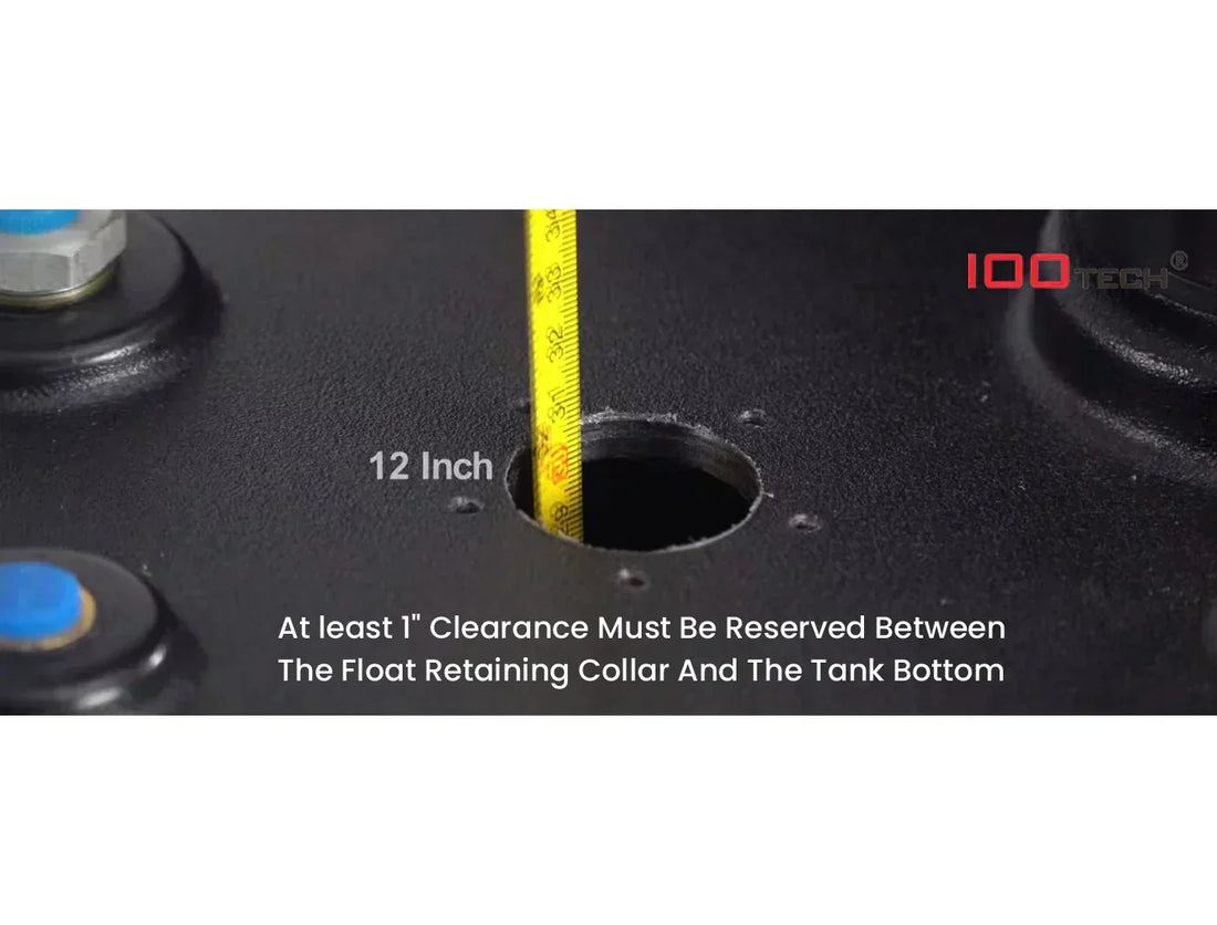100TECH fuel sender installation best practices for deep marine tanks with proper measurement and clearance rules