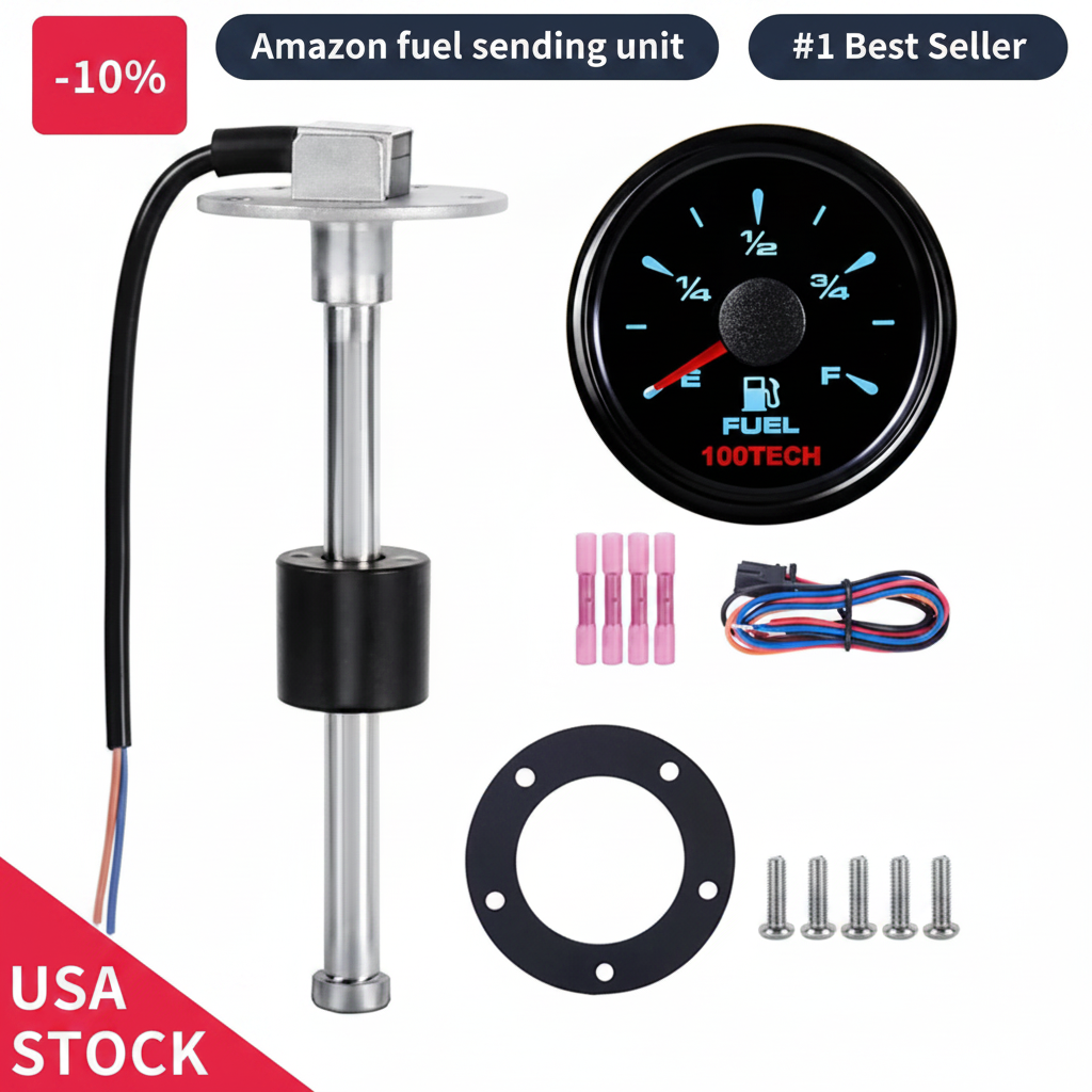 100TECH Fuel Level Sensor and Gauge Kit