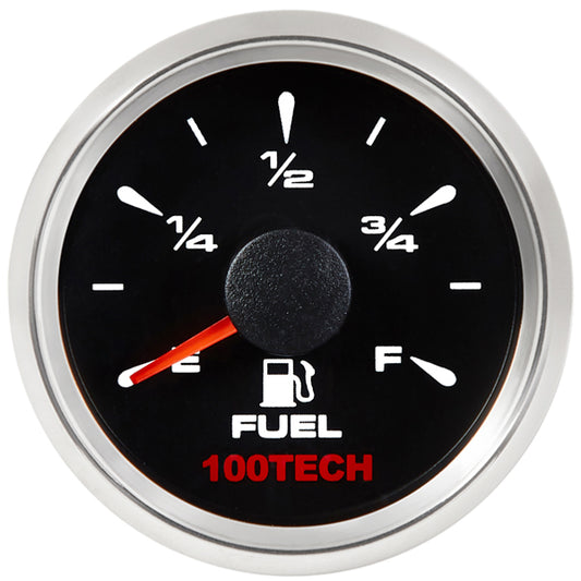 【new】100TECH Fuel Gauge Marine Fuel Gauge Aftermarket Fuel Level Gauge Marine Automotive Replacement Gauge 240-33ohms 0-190ohms 240-30ohms 0-180ohms 10-180ohms for Boat Yacht Car Truck Motorcycle Vehicle  Black