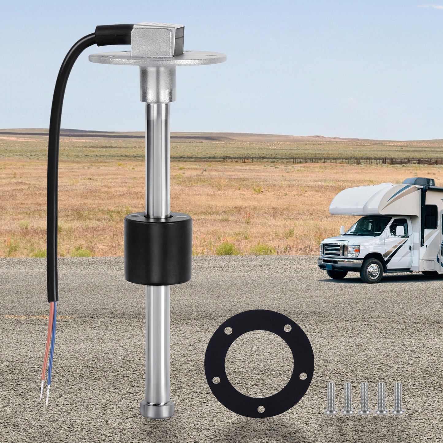 100TECH Reed Switch Fuel Level Sending Unit Float Replacement 5"(130mm) to 16"(410mm) Marine for Boat RV Truck Yacht Gas Sender Fuel Tank Sending Unit Fuel Gauge Sending Unit 0-90 ohms