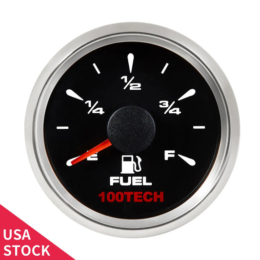 100TECH Universal Fuel Gauge 5 Selectable Signals Replacement Boat RV Marine Yacht Vehicle Gas Gauge Level Indicator