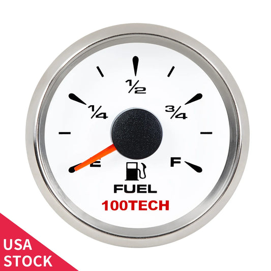 100TECH Universal Fuel Gauge 5 Selectable Signals 240° Sweep IP67 Boat Yacht Camper Marine Fuel Gauge Gas Level Waterproof