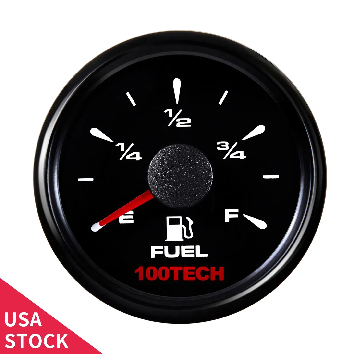 100TECH Universal Fuel Gauge 5 Selectable Signals Aftermarket Motorcycle Marine Boat RV Truck Car Gas Level Meter Indicator