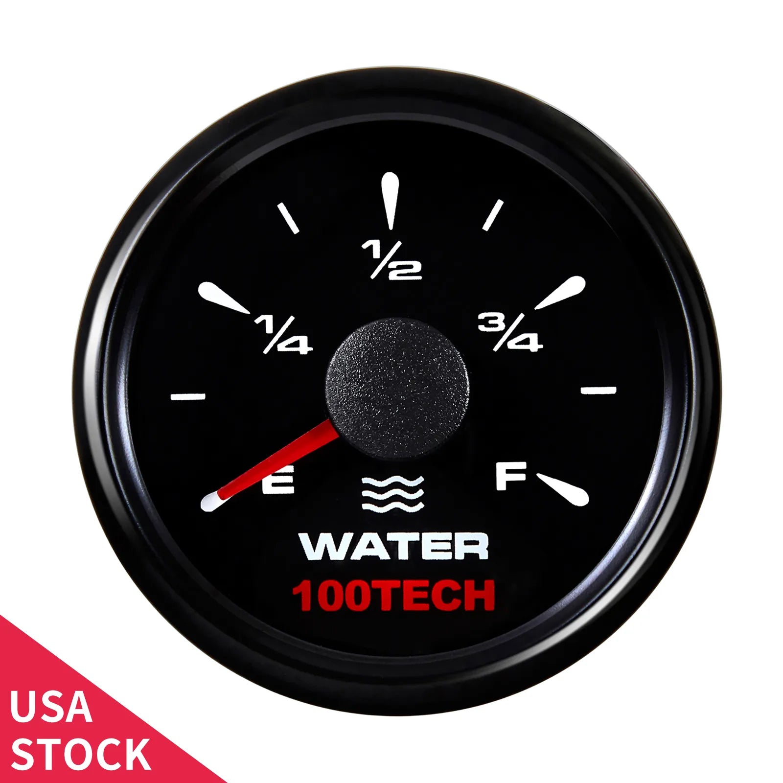 100TECH Water Tank Gauge 5 Selectable Signals 7 Backlit Colors 2-1/16" 52mm Universal Boat RV Marine Yacht Level Gauge