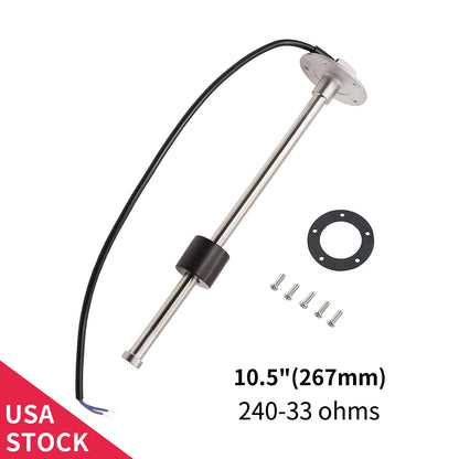 100TECH Water Tank Sender 10.5" 316SS IP67 240-33ohms Automotive Marine Vehicle Boat RV Fresh Water Level Sensor