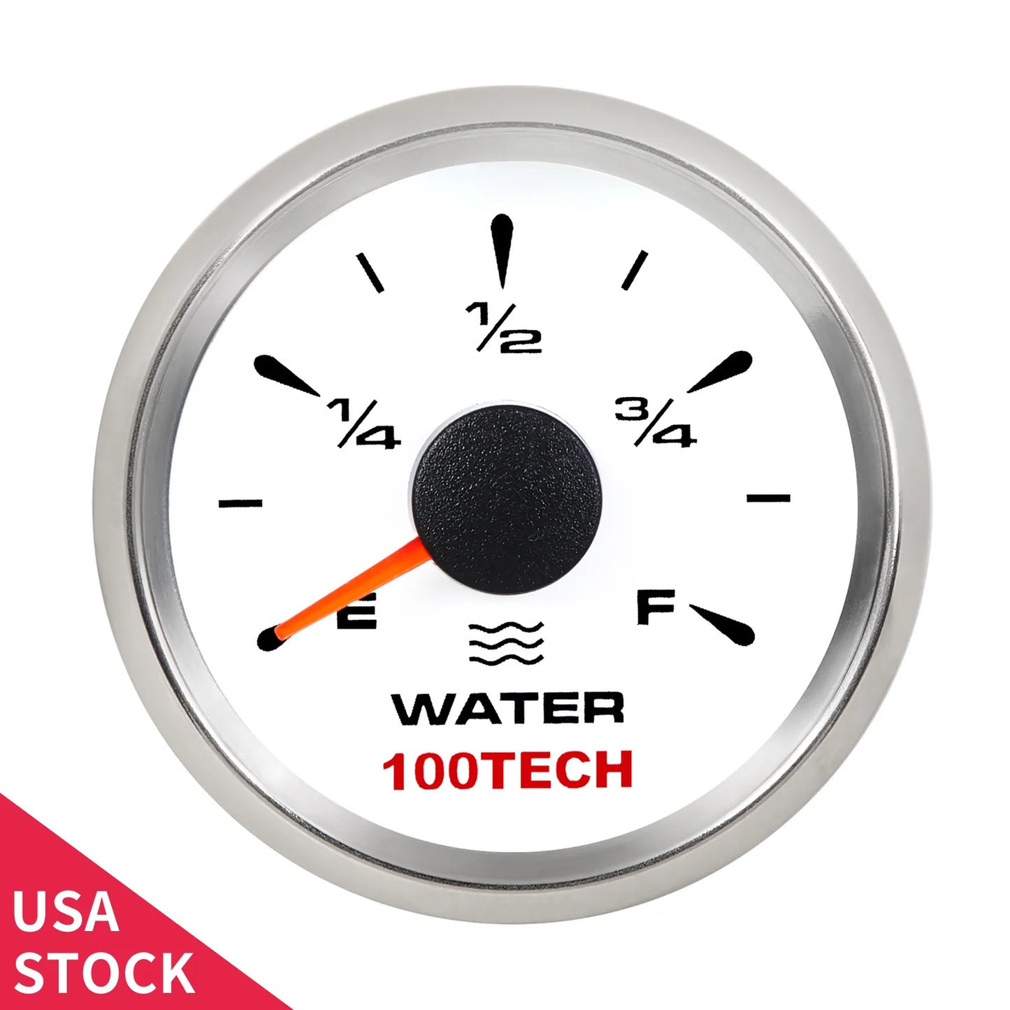 100TECH Marine Water Gauge 5 Selectable Signals Stepper Motor 316SS Bezel Plug Play Boat RV Yacht Water Level Gauge Automotive