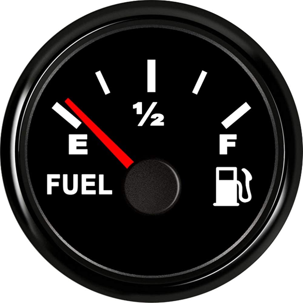 100TECH IP67 Rated Waterproof 2-1/16" 240-33 ohms Fuel Gauge with Backlight Fuel Tank Level Gauge for Boat Truck Vehicle SUV