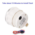 100TECH 5 Selectable Signals Water Gauge with 7 Backlit Colors 2-1/16" (52mm) Water Gauge for Truck Vehicle Yacht RV Camper