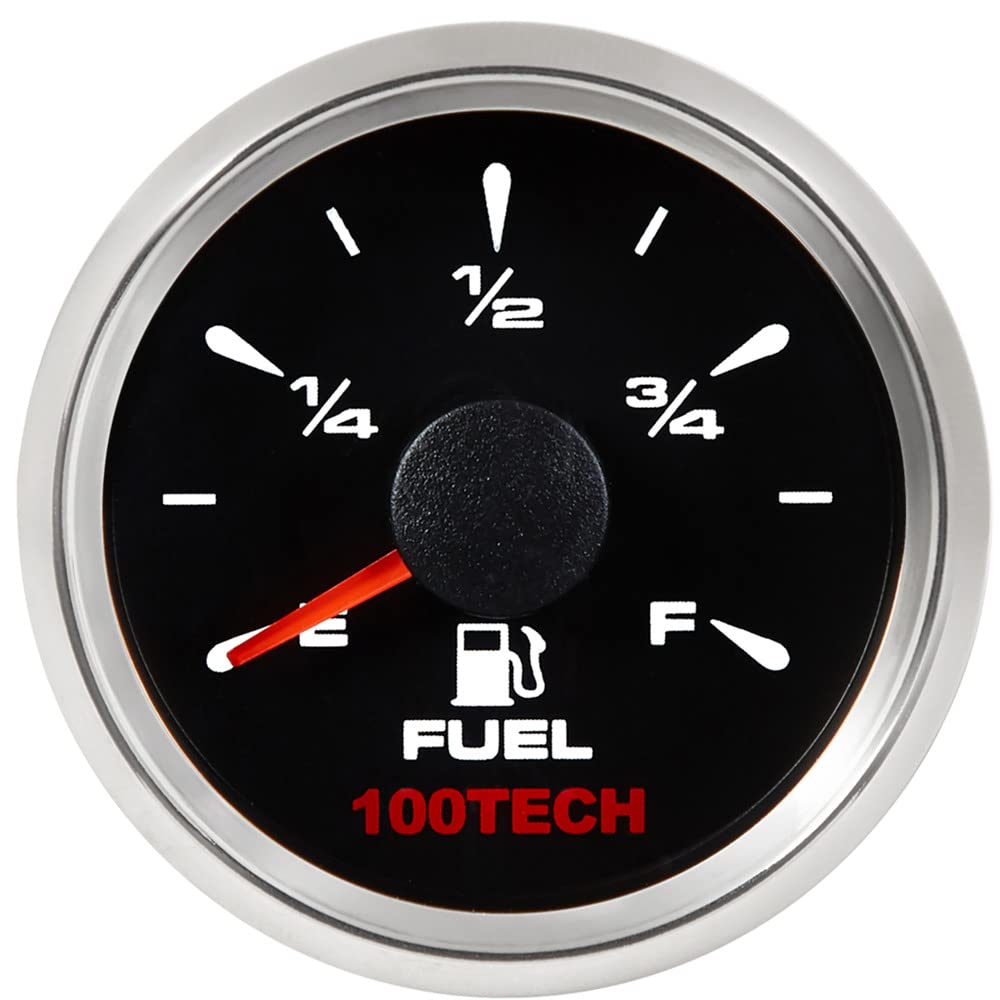 100TECH 5 Selectable Signals Fuel Tank Gauge Level Indicator Fuel Gauge 2-1/16" (52mm) Fuel Gauge for Truck Vehicle Yacht RV