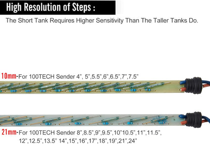 100TECH Fuel Sending Unit 240-33 ohms 5"(130mm) Marine for Boat RV Truck Vehicle Fuel Gas Sender Fuel Tank Sending Unit Fuel Water Level Sensor Fuel Level Sending Unit Boat Fuel Gauge Sending Unit