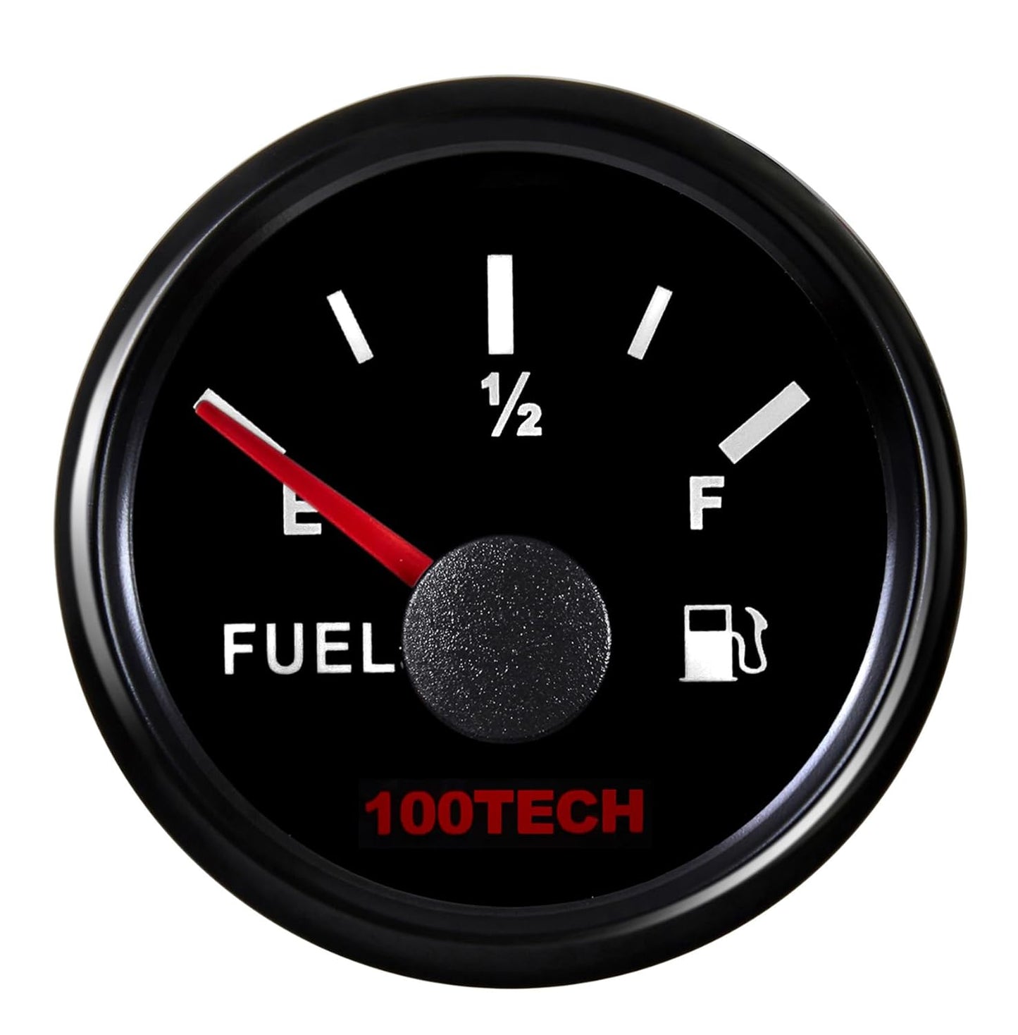 100TECH Boat Fuel Gauge Marine Fuel Gauge Waterproof 52mm 2-1/16" Diesel Aftermarket Gauge Automotive Replacement Gas Gauge for Car Truck Yacht SUV with Backlight 73-10 ohms