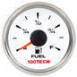 100TECH Fuel Gauge 0-90 ohm Marine Fuel Gauge Boat 52mm 2-1/16" Aftermarket Fuel Level Gauge Automotive Replacement Gauge Motocycle Car Truck RV Vehicle with 8 Color Selectable Backlit White